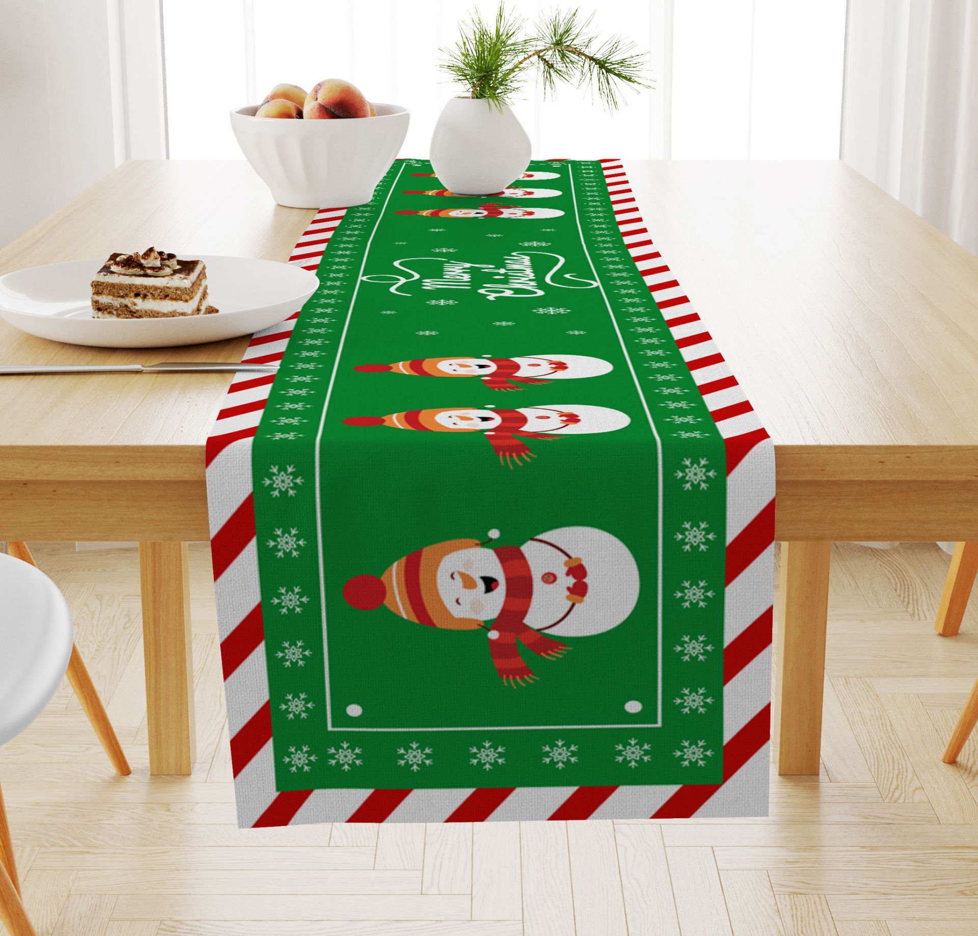 Baner na stół (33 x 183 cm) do dekoracji zewnętrznych, balkonowych, wewnętrznych i na przyjęcia.