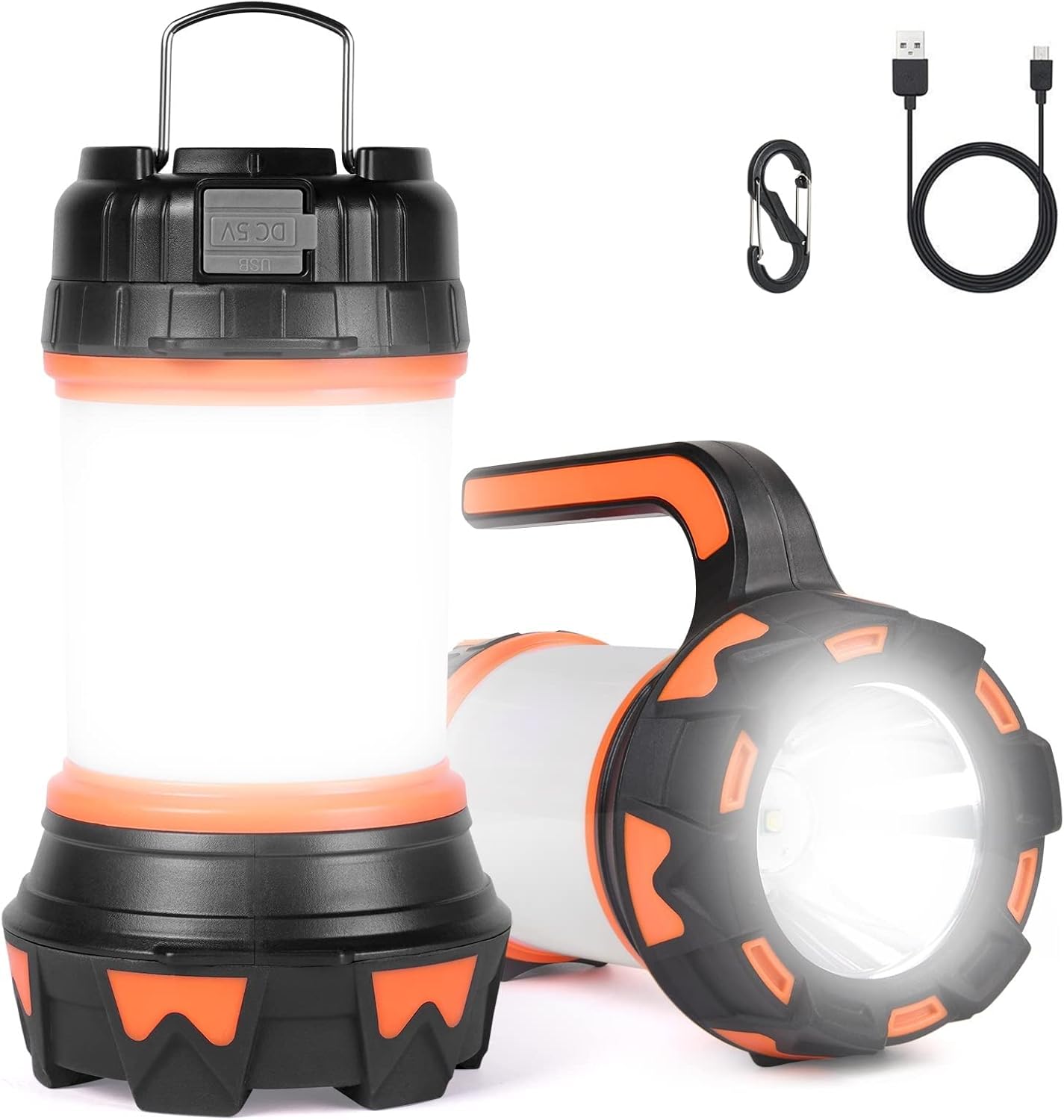 Lanterne Camping Rechargeable LED – 6 Modes – Torche 360° – Puissante (neuf)