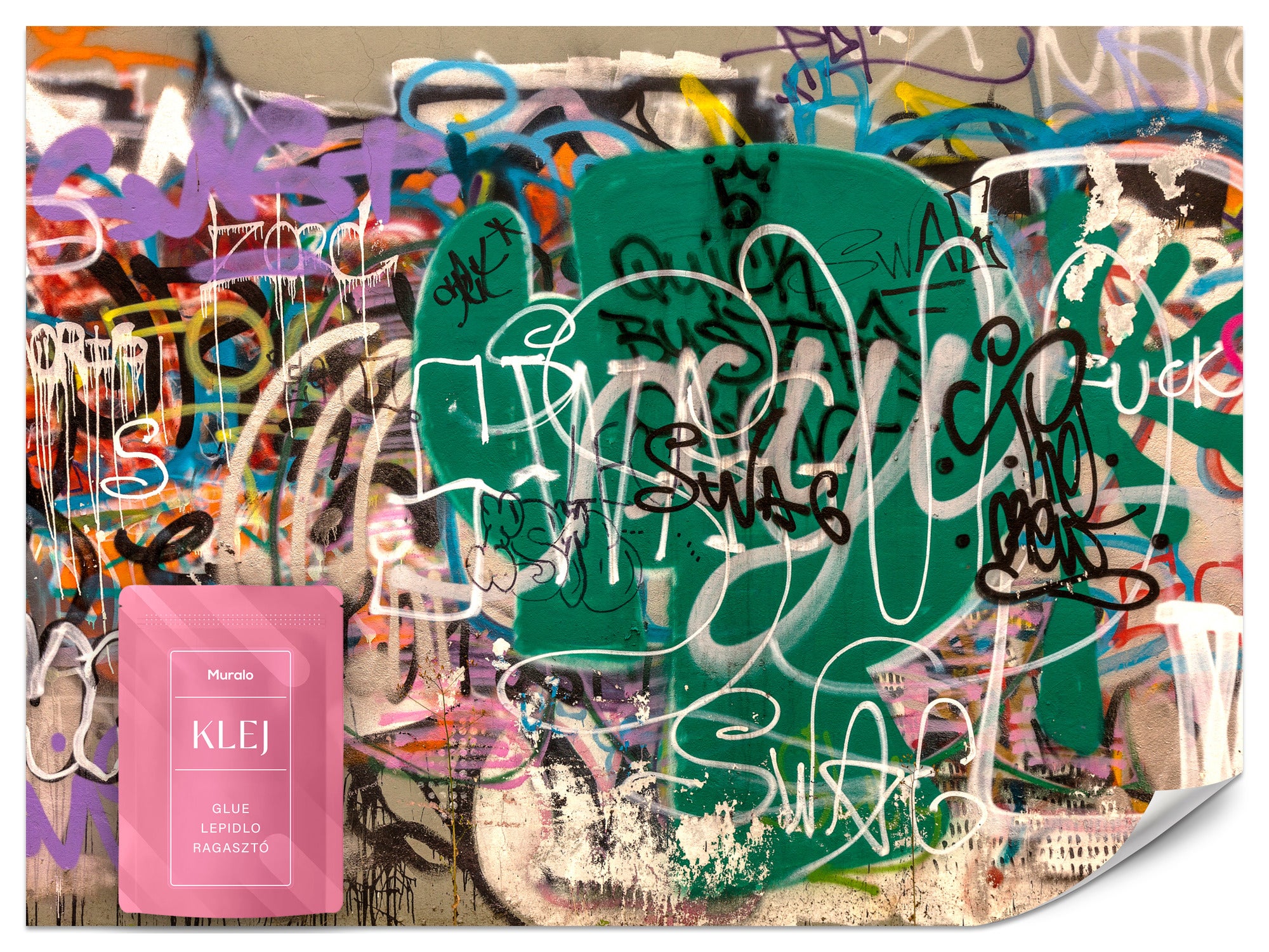 FOTOTAPETA DLA MŁODZIEŻY GRAFFITI ABSTRAKCJA MURAL TAPETA ŚCIENNA 450x315