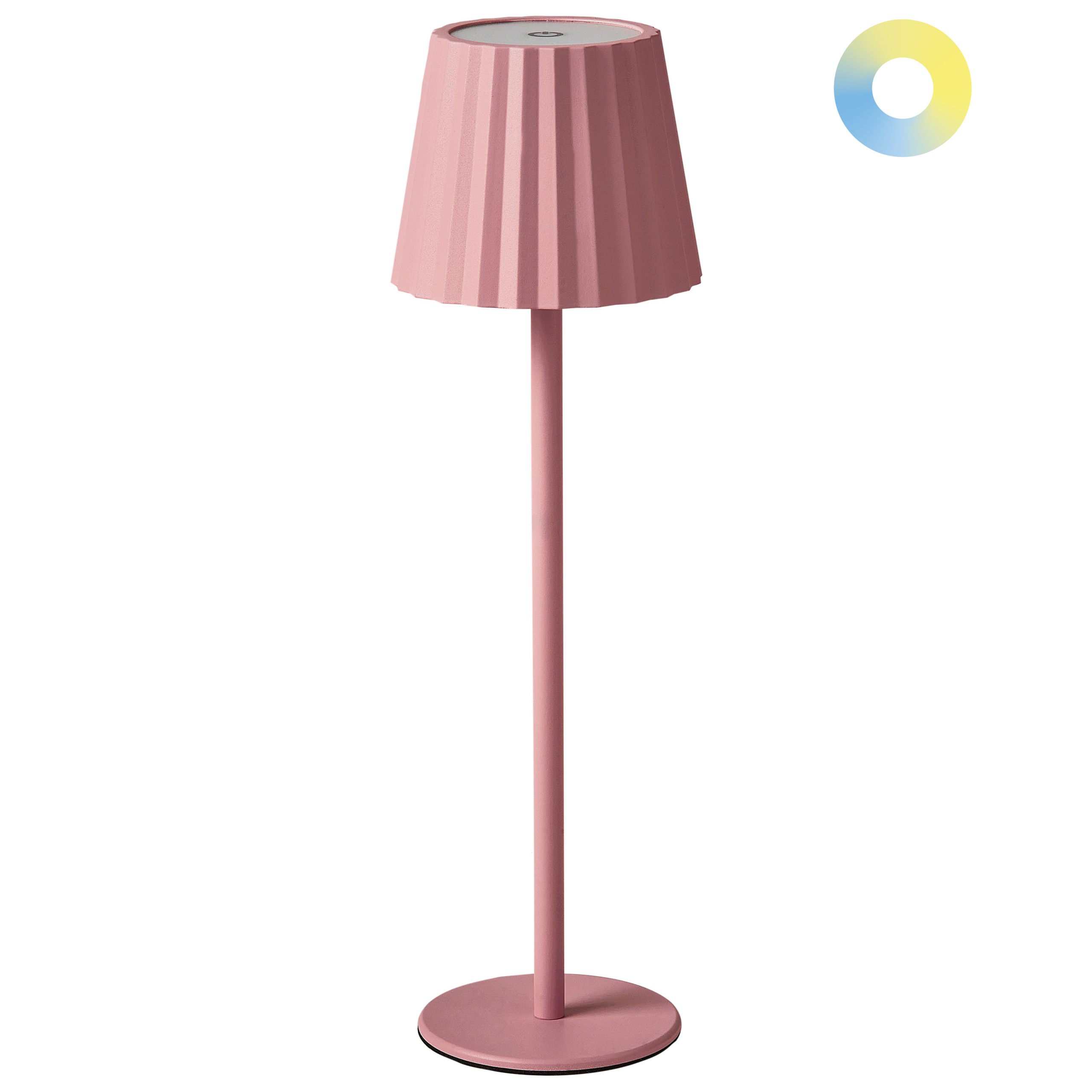 Beliani Lámpara De Mesa Pombeiro Metal Pastel Rosa , Leroy Merlin
