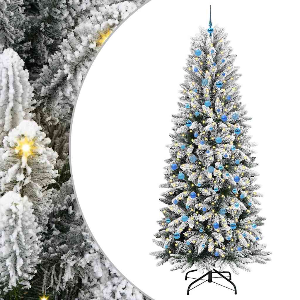 Sztuczna choinka Biały 93 x 93 x 240 cm PVC, Plastik, Stal i PE