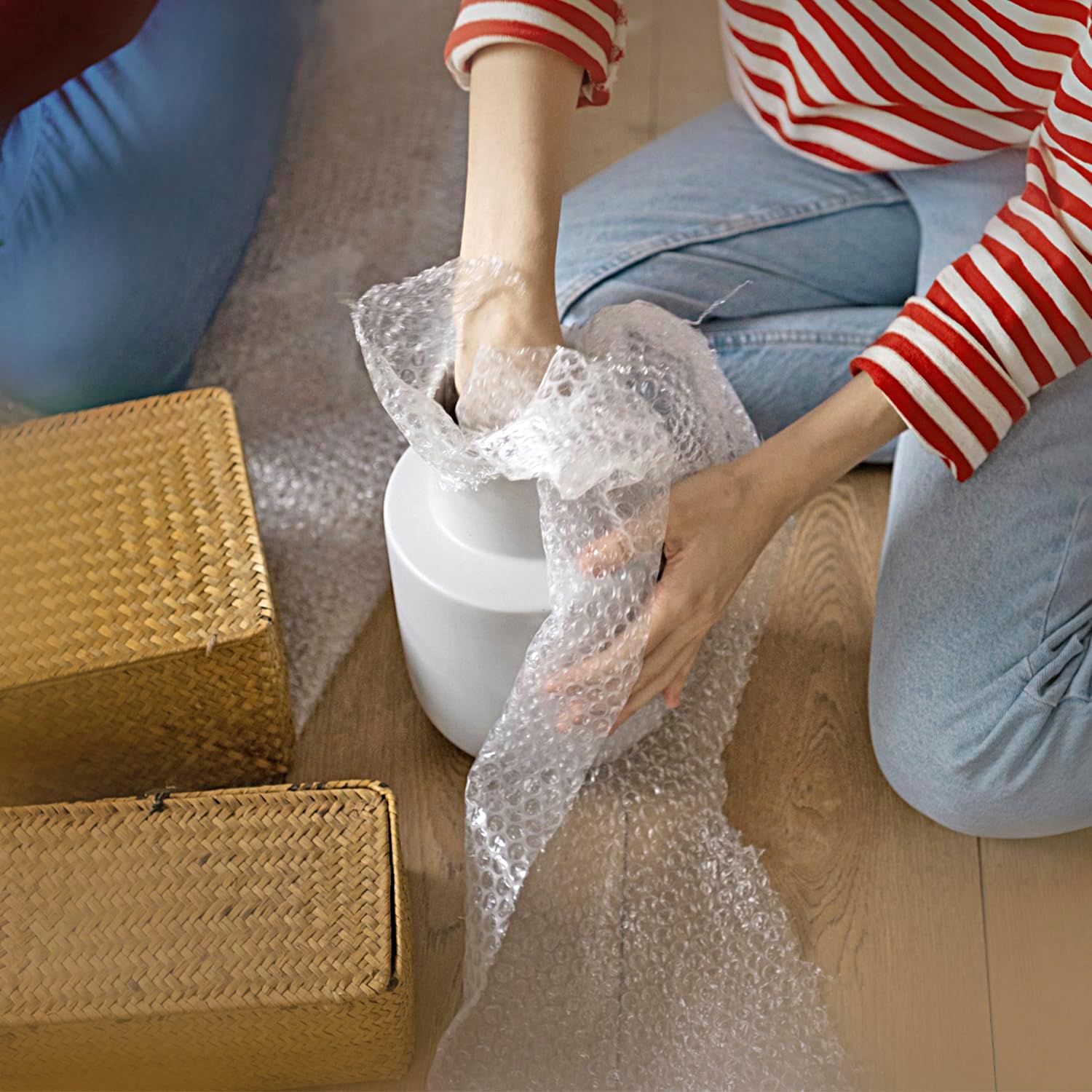 COM-FORT HOUSE Plástico Burbuja para Embalaje - 1 MTS x 20 MTS - Protección Segura y Eficiente - 4