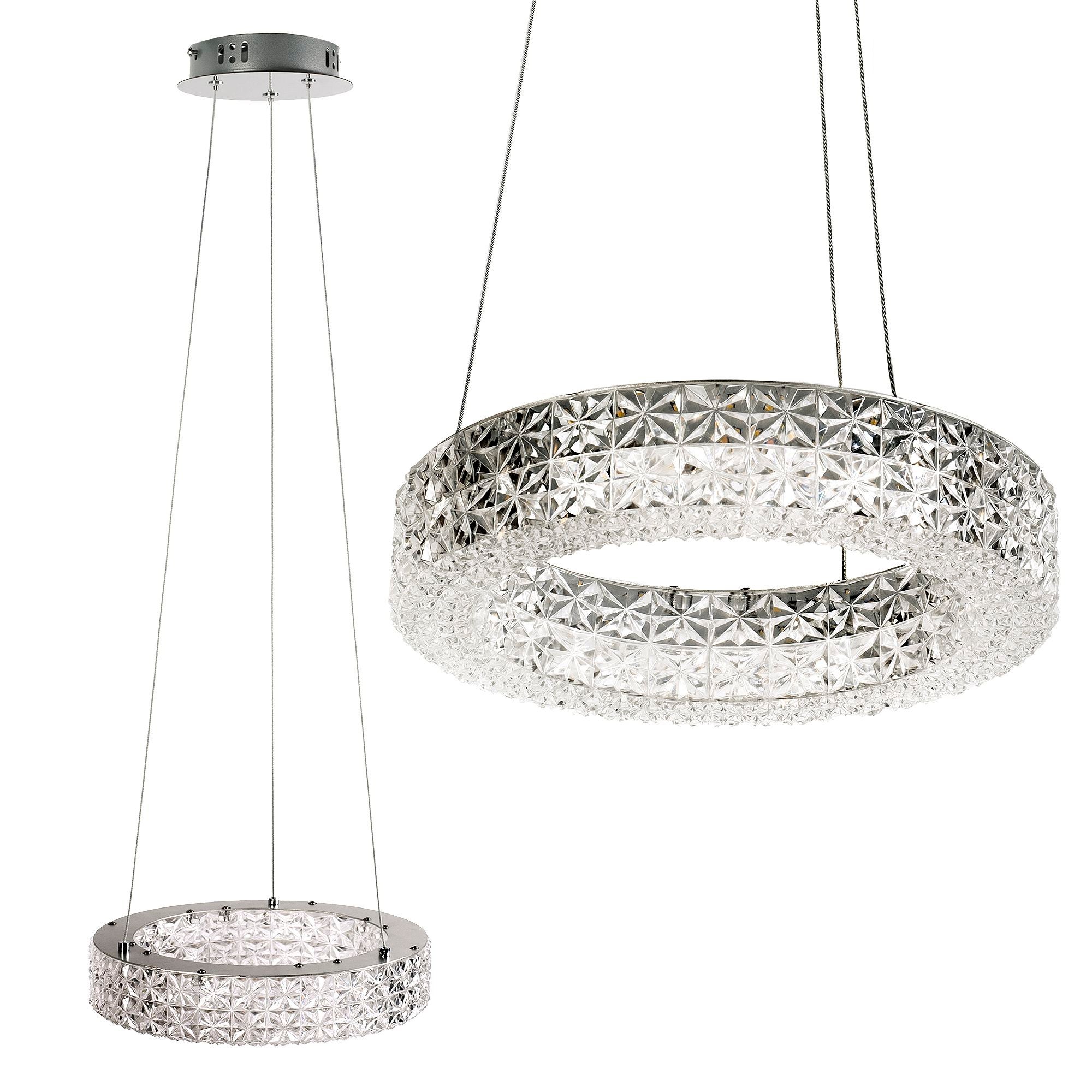 Lampa Sufitowa Wisząca Led Toolight Led Ms003-Cp Chrom 28Cm