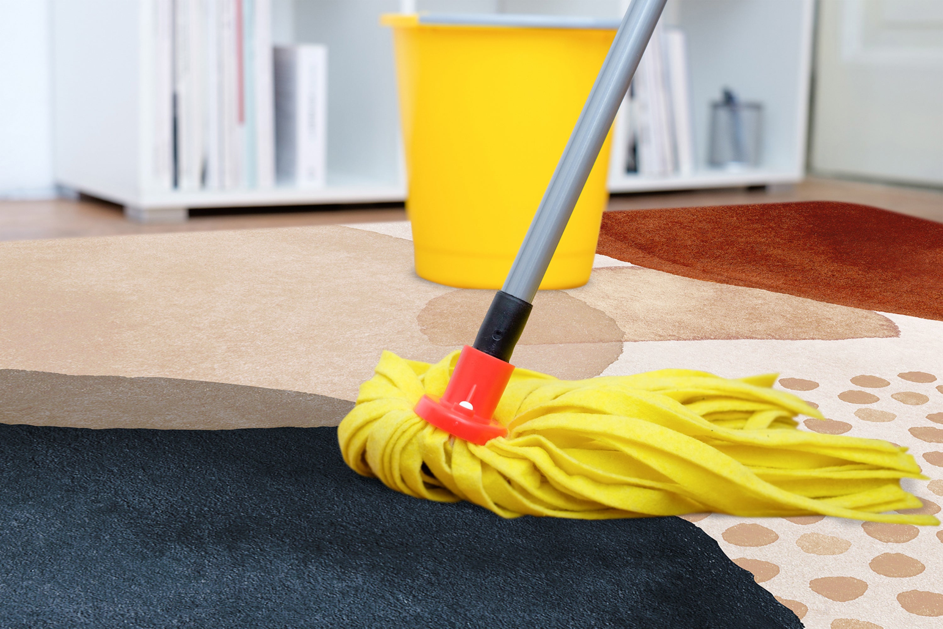 Tapis antidérapant en vinyle, Anoushka 200x300 cm - PVC imprimé, lavable, ignifuge, pour le salon et la cuisine, style moderne - 2