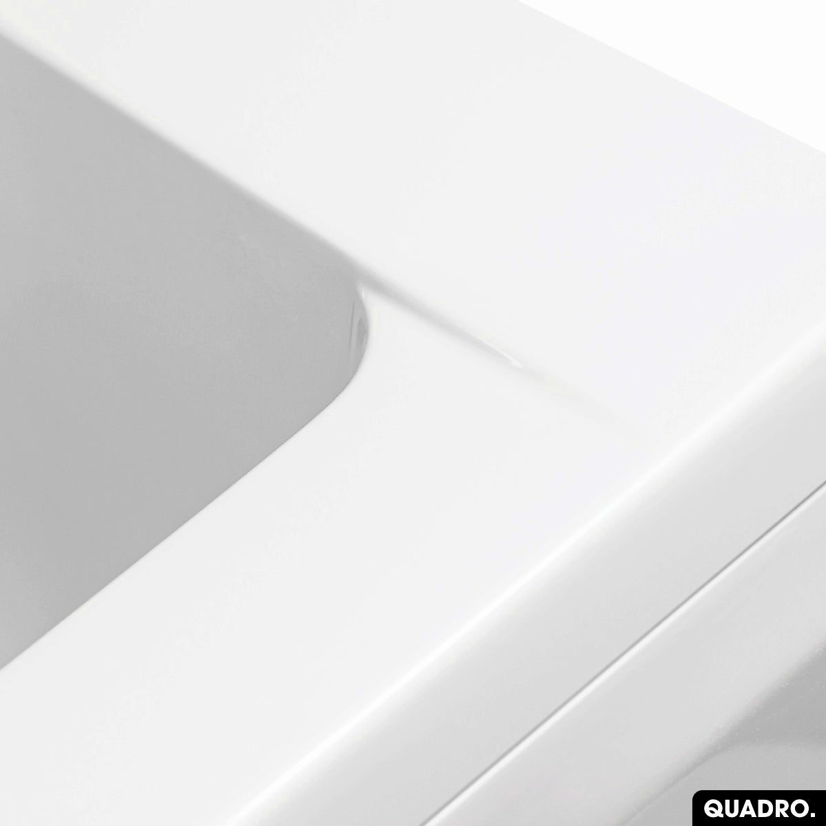 Baignoire rectangulaire - avec Tablier Blanc et Repose Tête OFFERT | QUADRO | 190x90 - 4