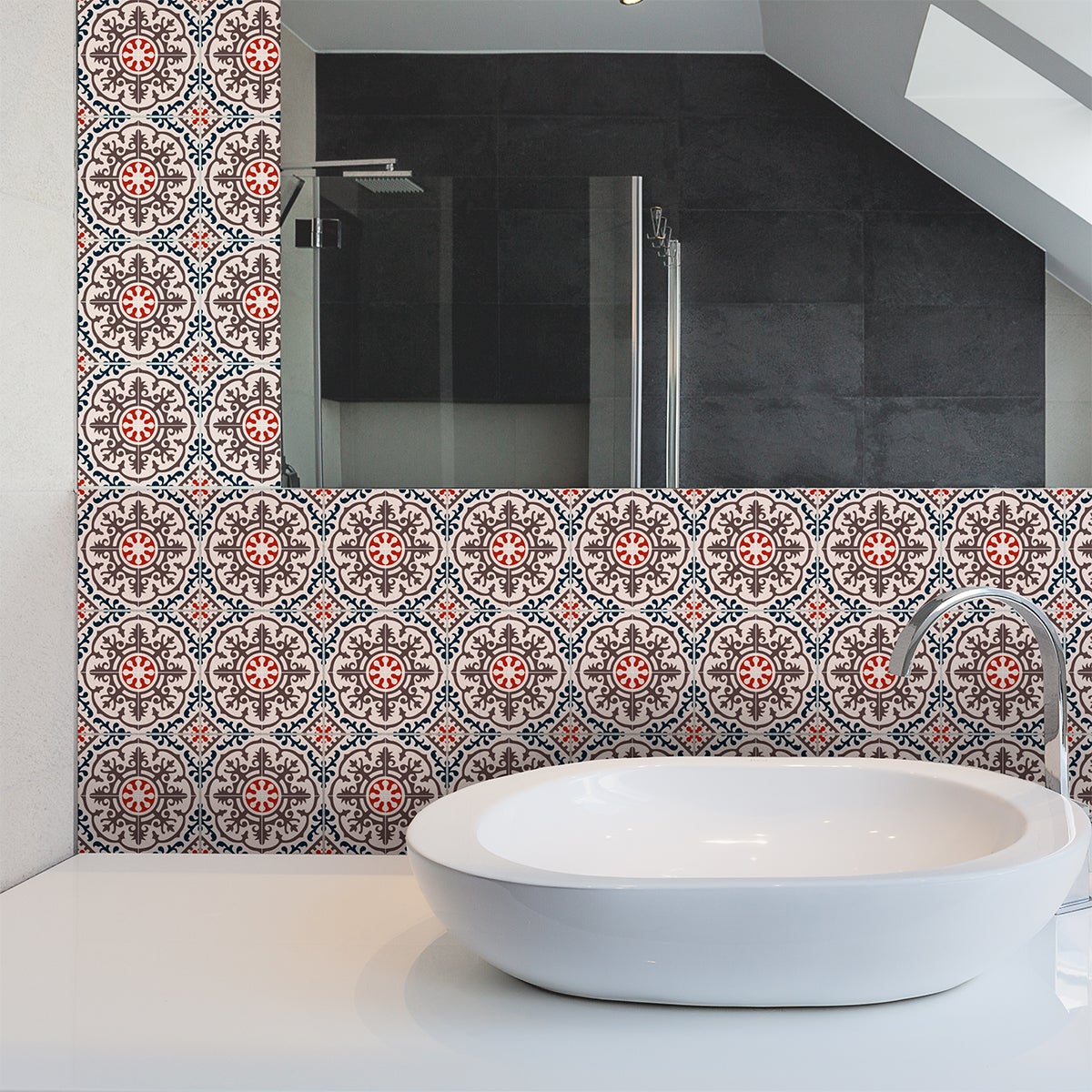 30 vinilos baldosas de cemento azulejos cleora - adhesivo de pared - revestimiento sticker mural decorativo - 30stickers15x15cm