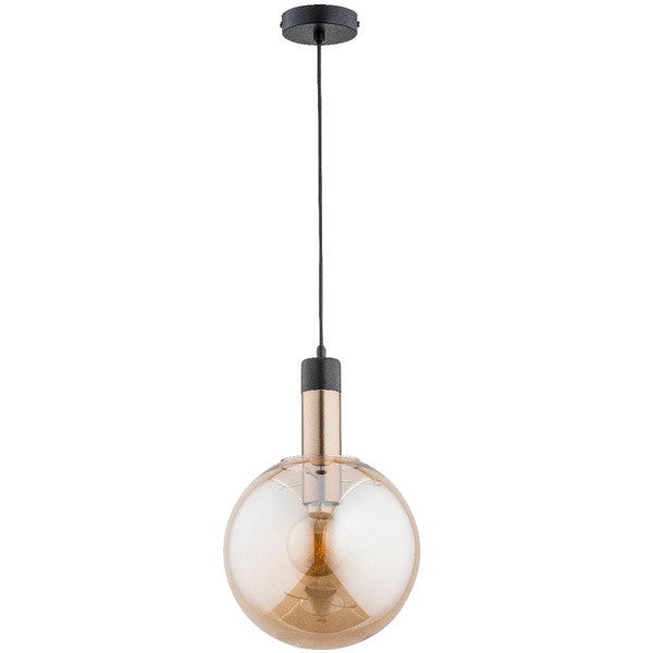 Lampa wisząca MONTANA czarno-złota 1 x E27 x 15W wym: 90 x 25 x 25 cm Alfa