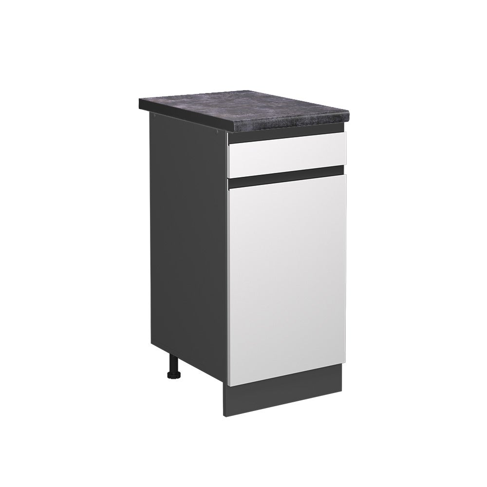 Vicco Szafka dolna do kuchni R-Line, Biały, 40 cm J-Shape, BP Antracyt