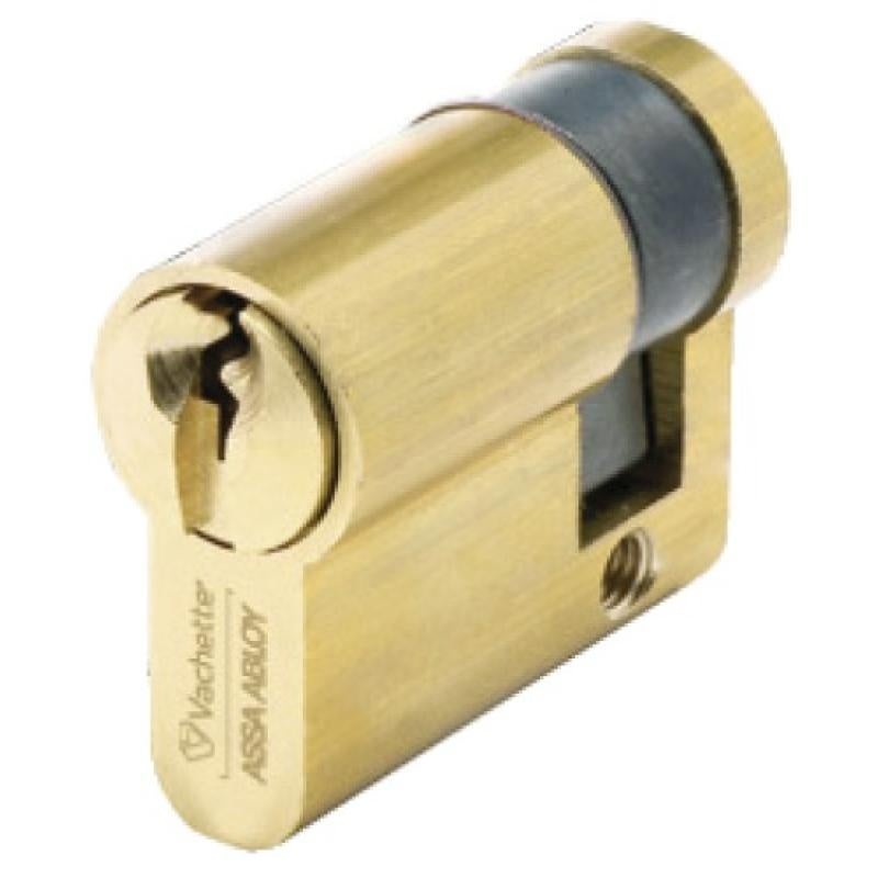 Cylindre simple de sûreté 30 x 10 en laiton poli - Profil européen s ...