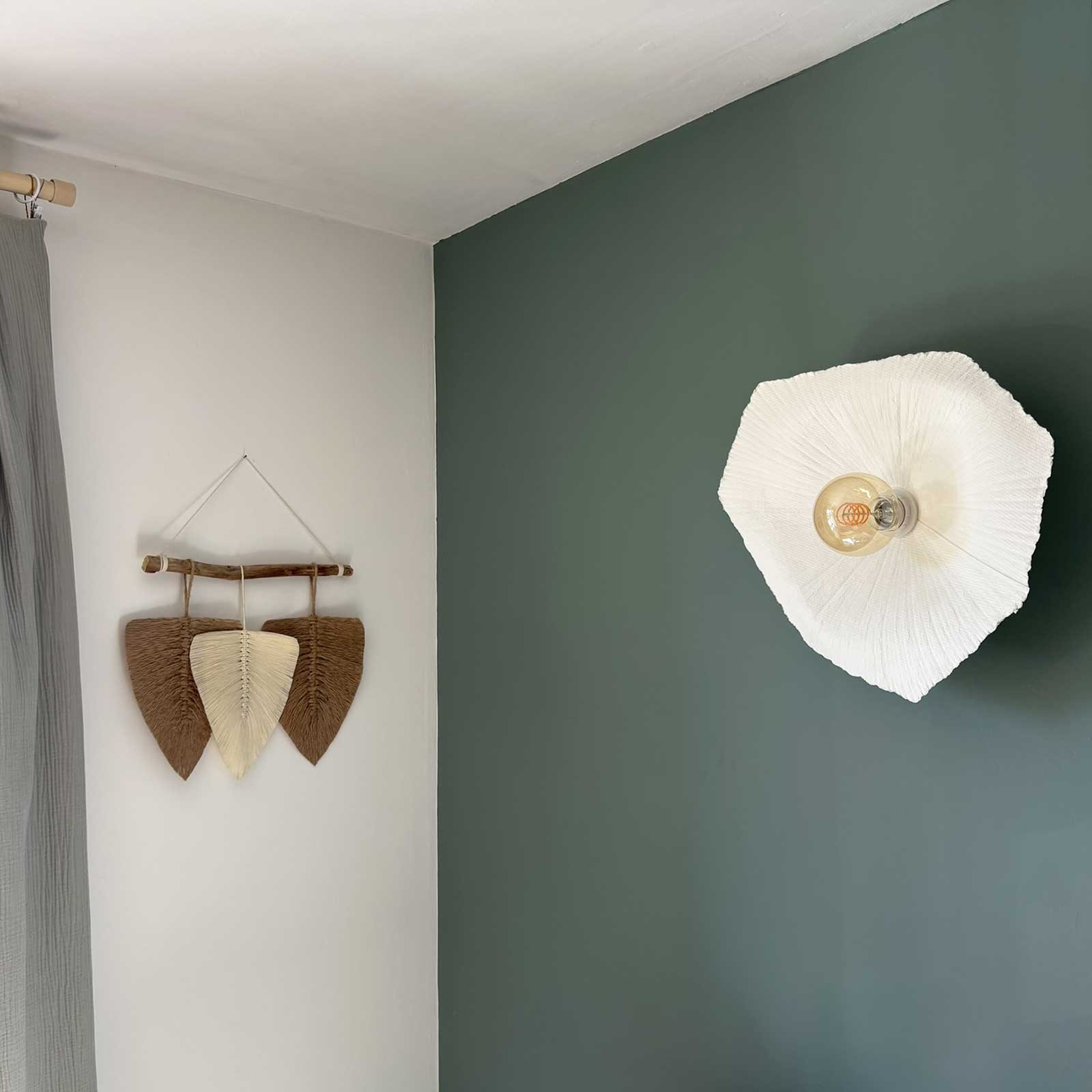 Applique murale Louisa en papier mâché blanc D44 - 4