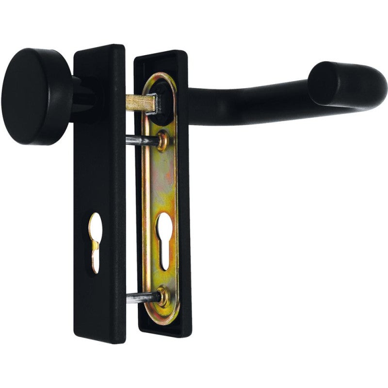 Poignée porte FH-WE-Grt. ovale Kursch.PZ.Kst.schwarz | Leroy Merlin