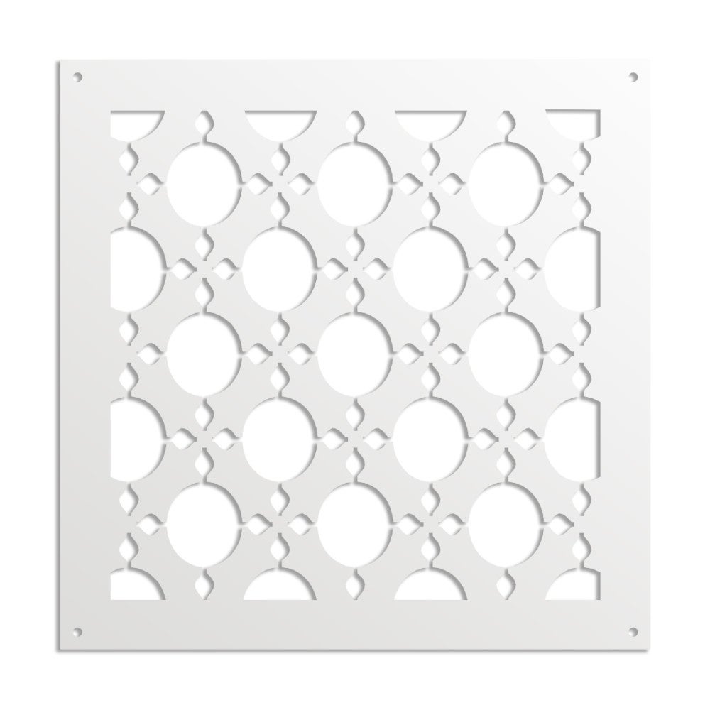 ALADIN - Panel perforowany z PVC - Parasol przeciwsłoneczny - Rozmiar 98x98 cm - Grubość 1 cm - Kolor BIAŁY