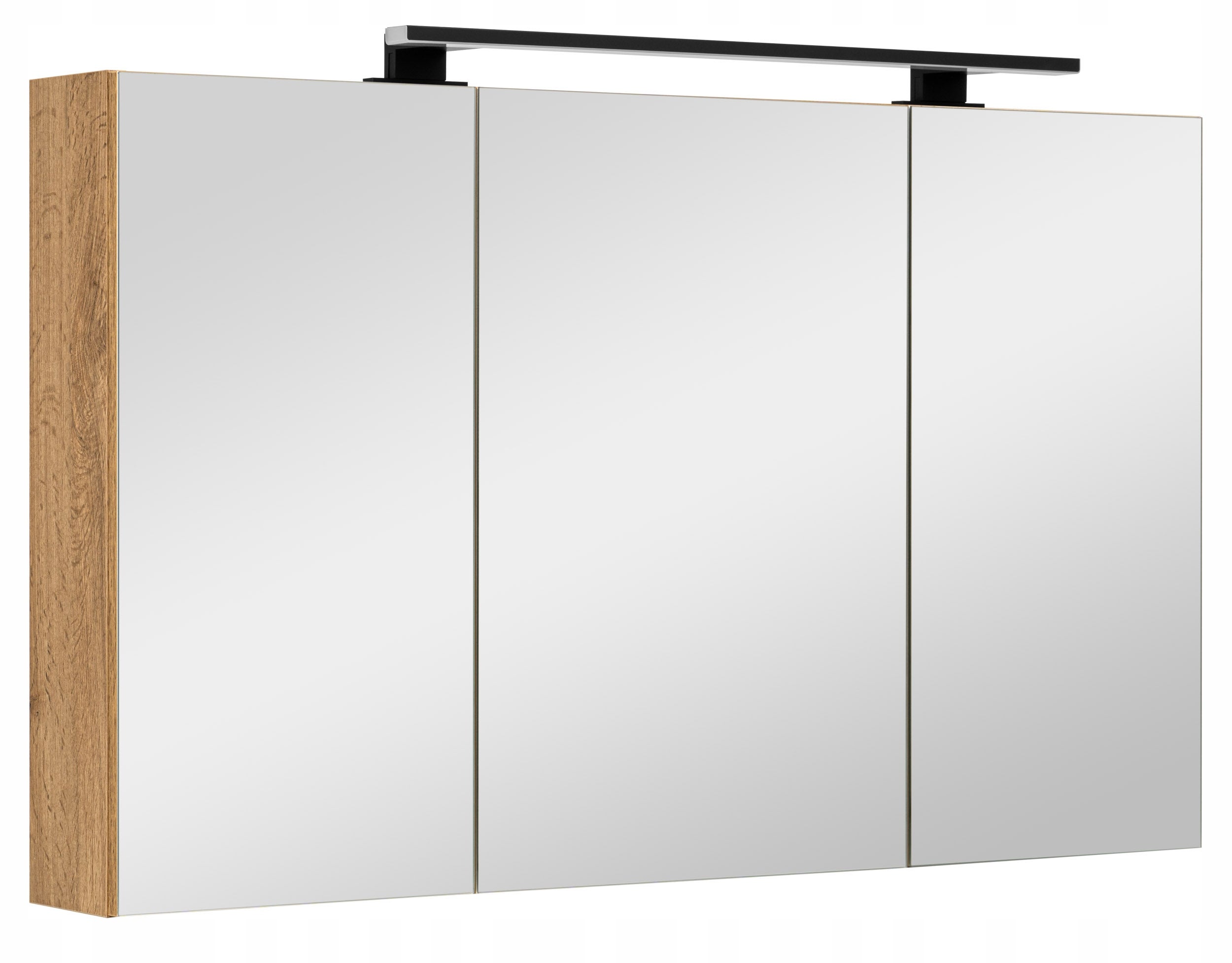 Szafka łazienkowa z lustrem oświetleniem lampką led lustrzana wisząca 100 cm