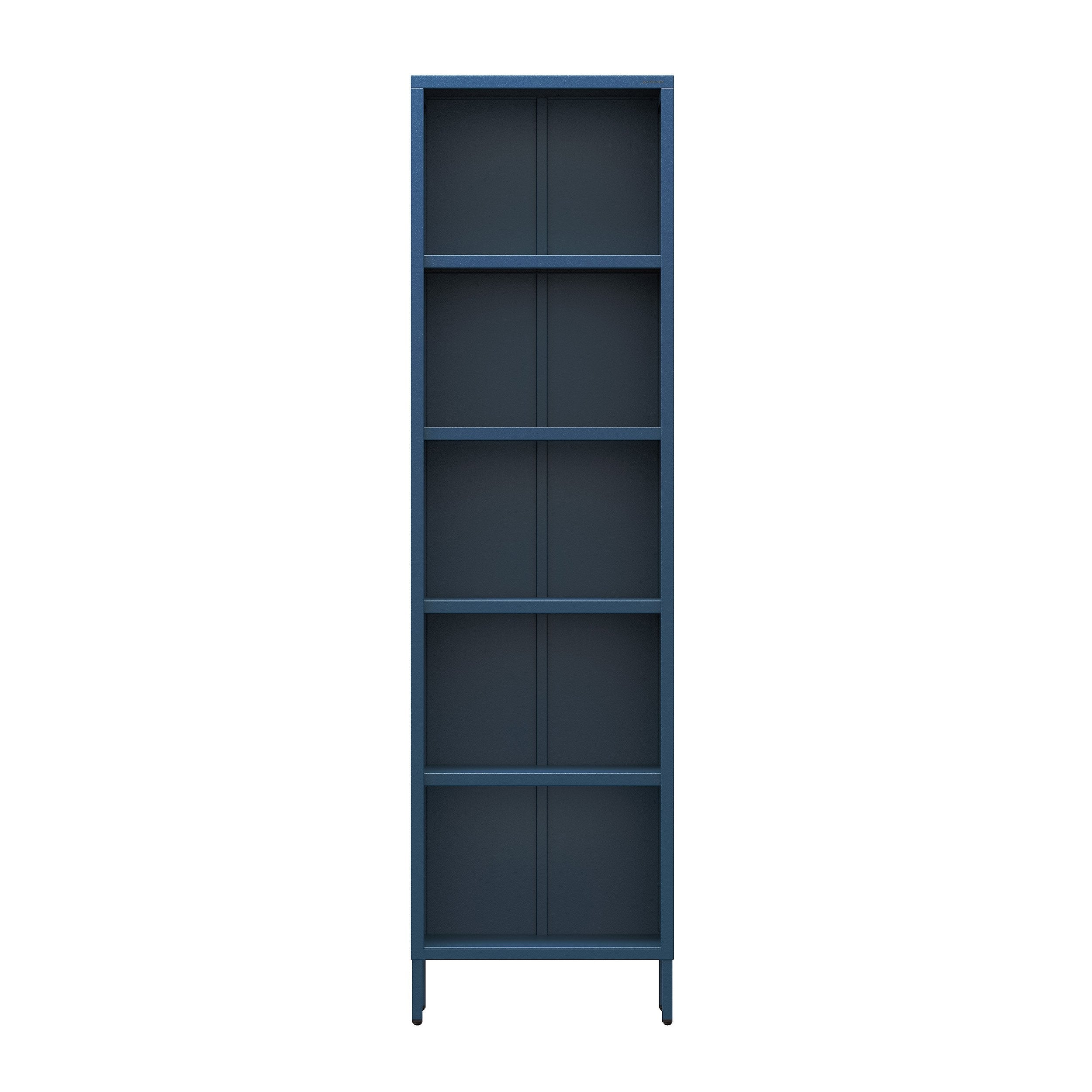 Estante metálico Mario | Móvel de arrumação para sala, estilo industrial | 50 × 180 × 35 cm | Azul-escuro - 3