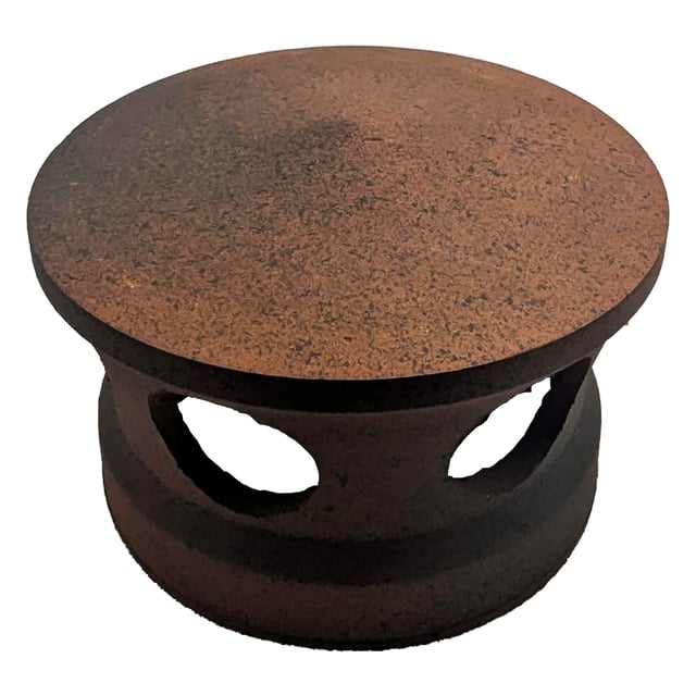 Lanterne de toiture en terre cuite rouge tacheté noir, Chapeau pour tuile à douille, Passage tuyau d 150 mm