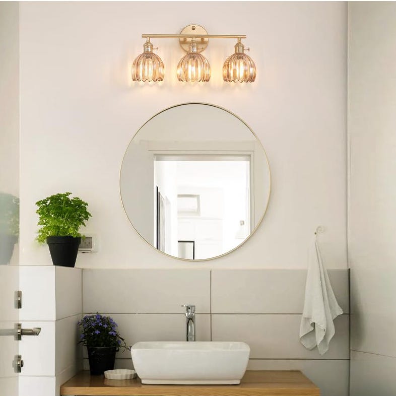 Lampe LED Miroir Laiton Antique 40,7 Cm - Applique Murale Réglable Pour Salle De Bain Et Tableaux