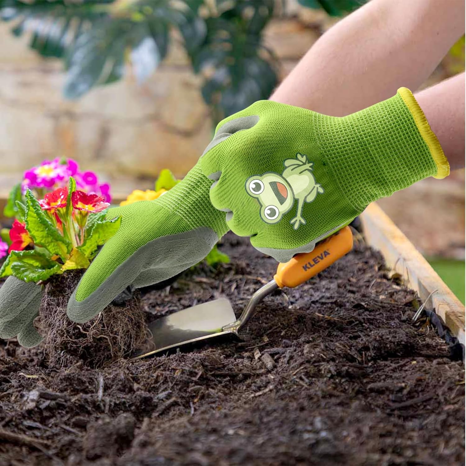 4 Paires Gant Jardinage Enfant, Gants Jardinage Enfant Épais Résistants à l'Usure Antidérapants, Camping, Jardinage(M, 5-7 ans) - 5