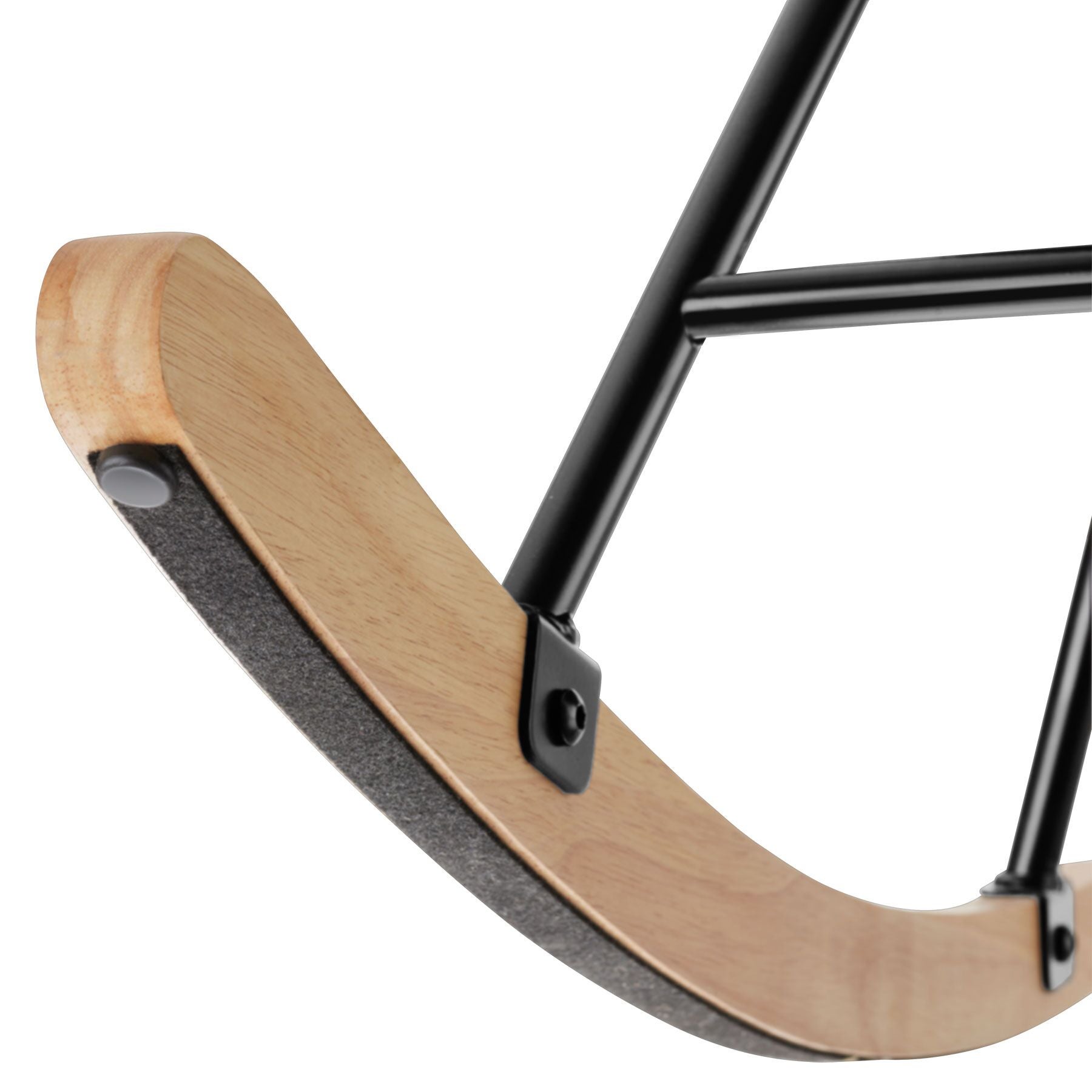 Fauteuil à bascule rembourré avec revêtement en tissu bouclé doux et grand dossier 120kg maximum TECTAKE - 5