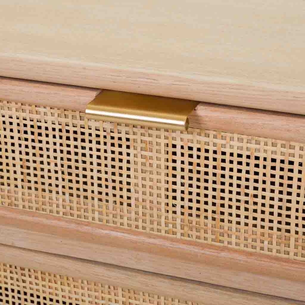 Table de chevet En Bois Et Grille Marron 42x36.5x71h - 9