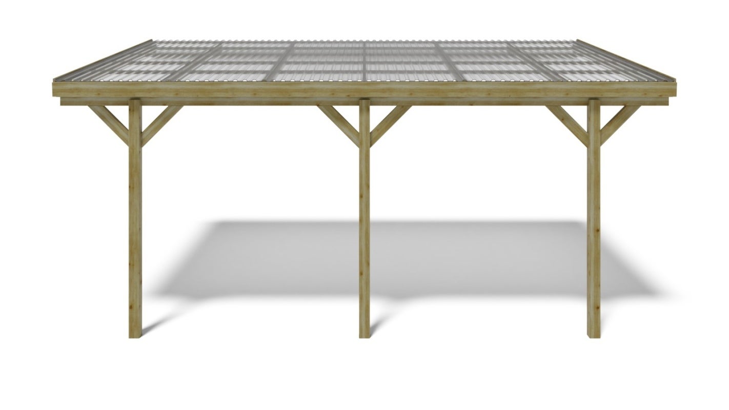 Carport, abri de voiture 3x5.24 m - 15 m2 - couverture PVC&nbsp; - CAR7-2PVCTR - ALTANKA - 5