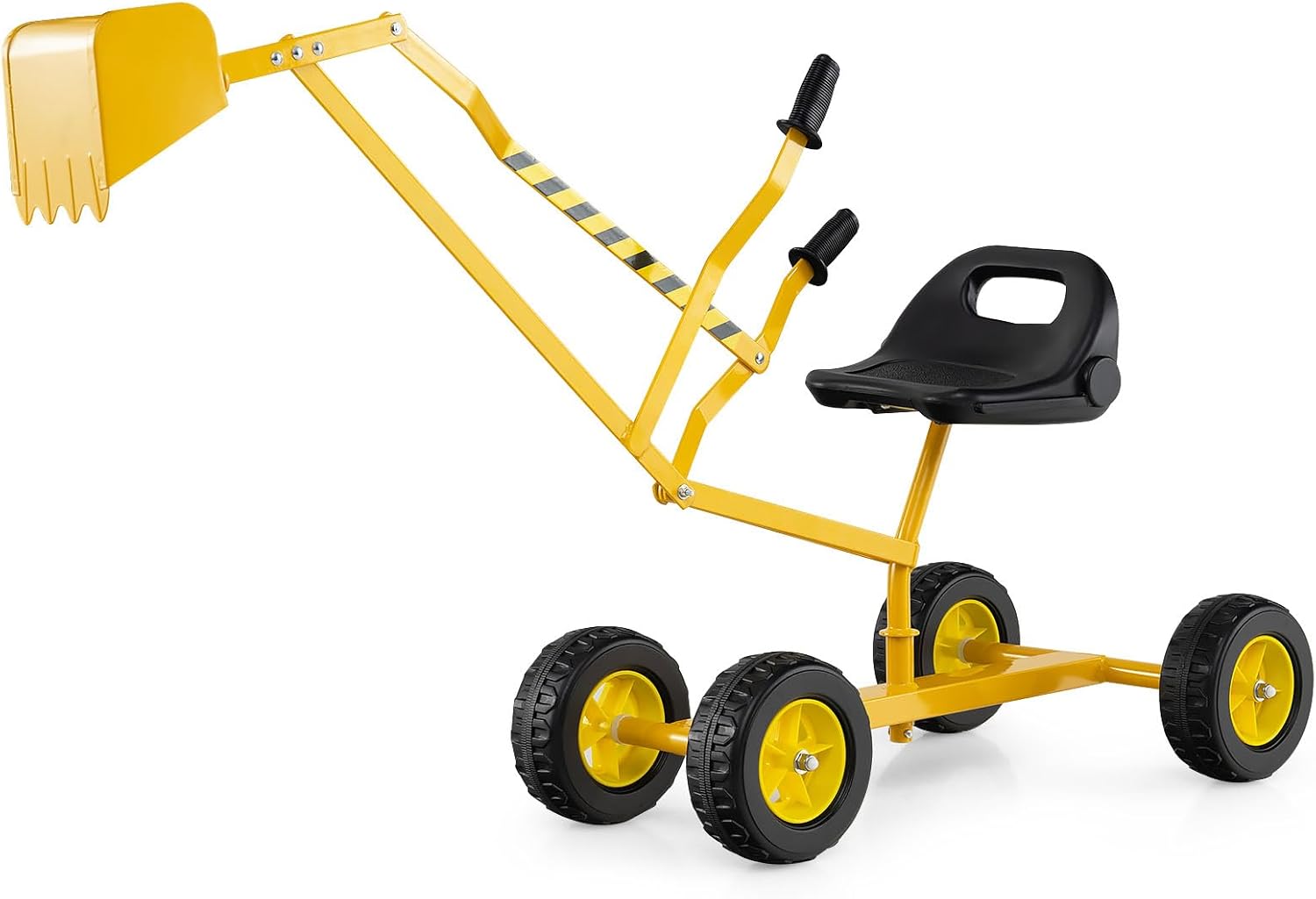 Metalowa Koparka dla Dzieci, Zabawka do Piaskownicy z Obrotowym Fotelem o 360°, Zabawka Koparka do Piasku, Ziemi, Śniegu