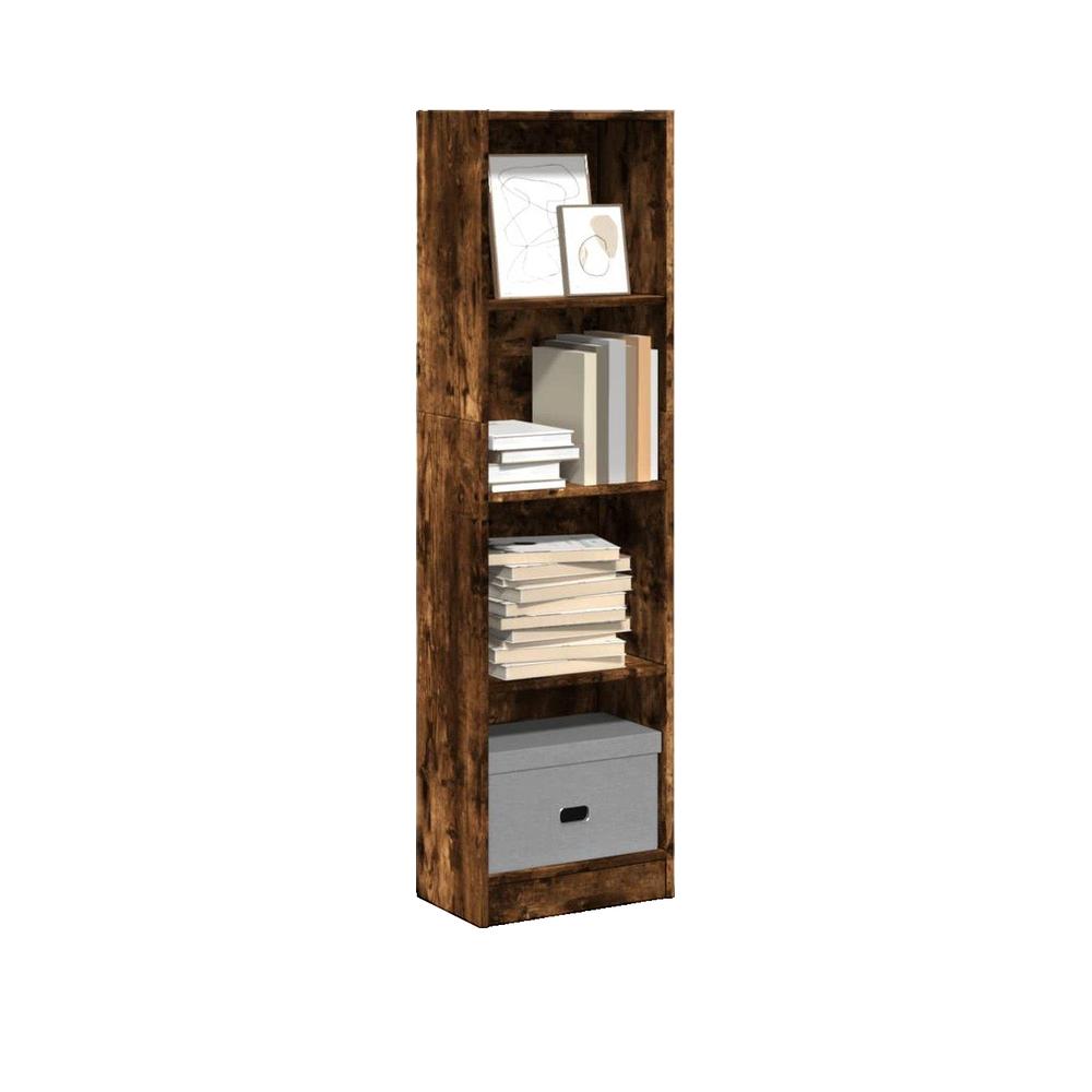Biblioteczka vidaXL dąb dymiony drewno inżynieryjne 40x24x143 cm solidna