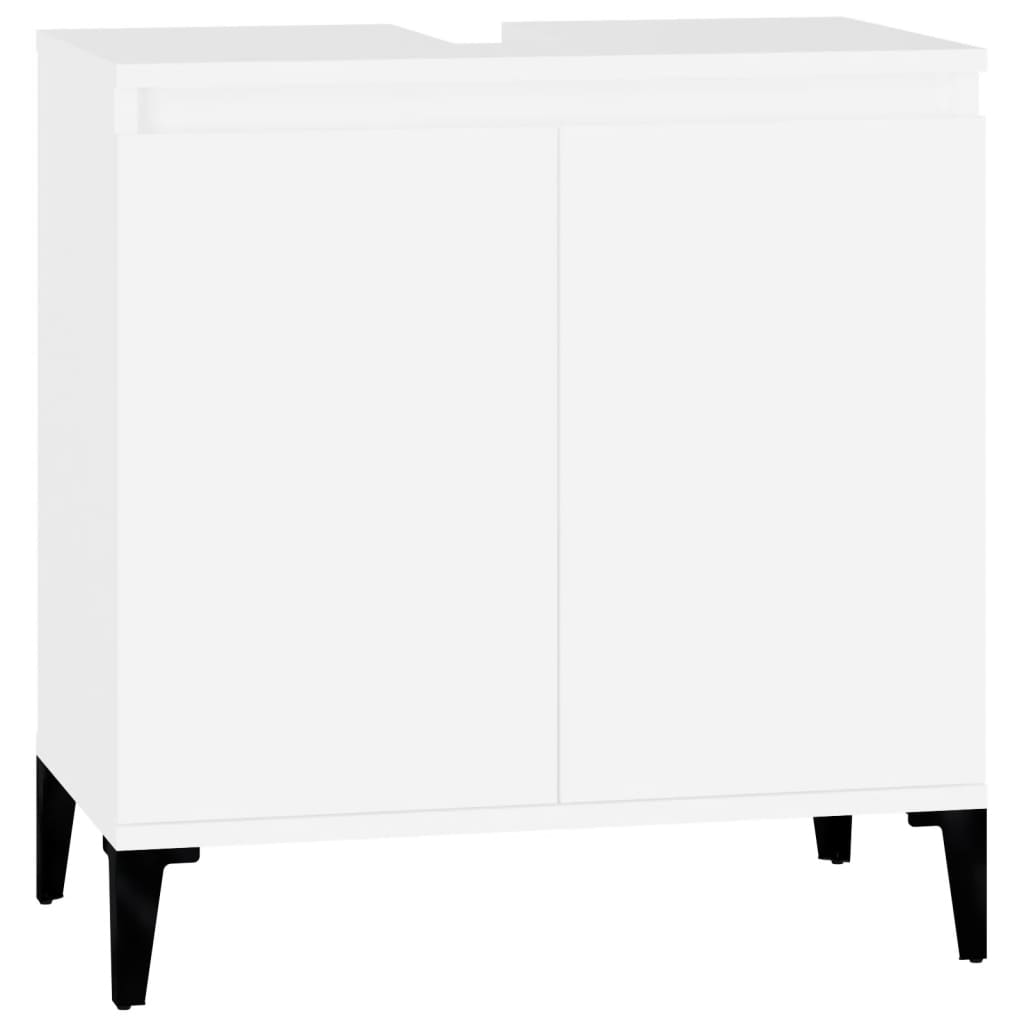 Mueble fregadero blanco 58x33x60 cm de madera contrachapada