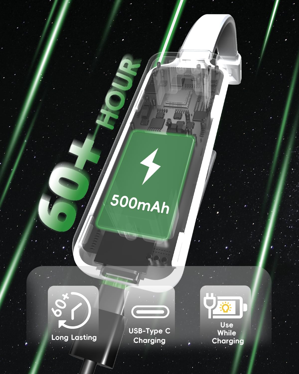 Lampe de lecture rechargeable, lampe de lecture LED, lampe de lecture avec protection des yeux, 3 couleurs, luminosité réglable en continu - 4