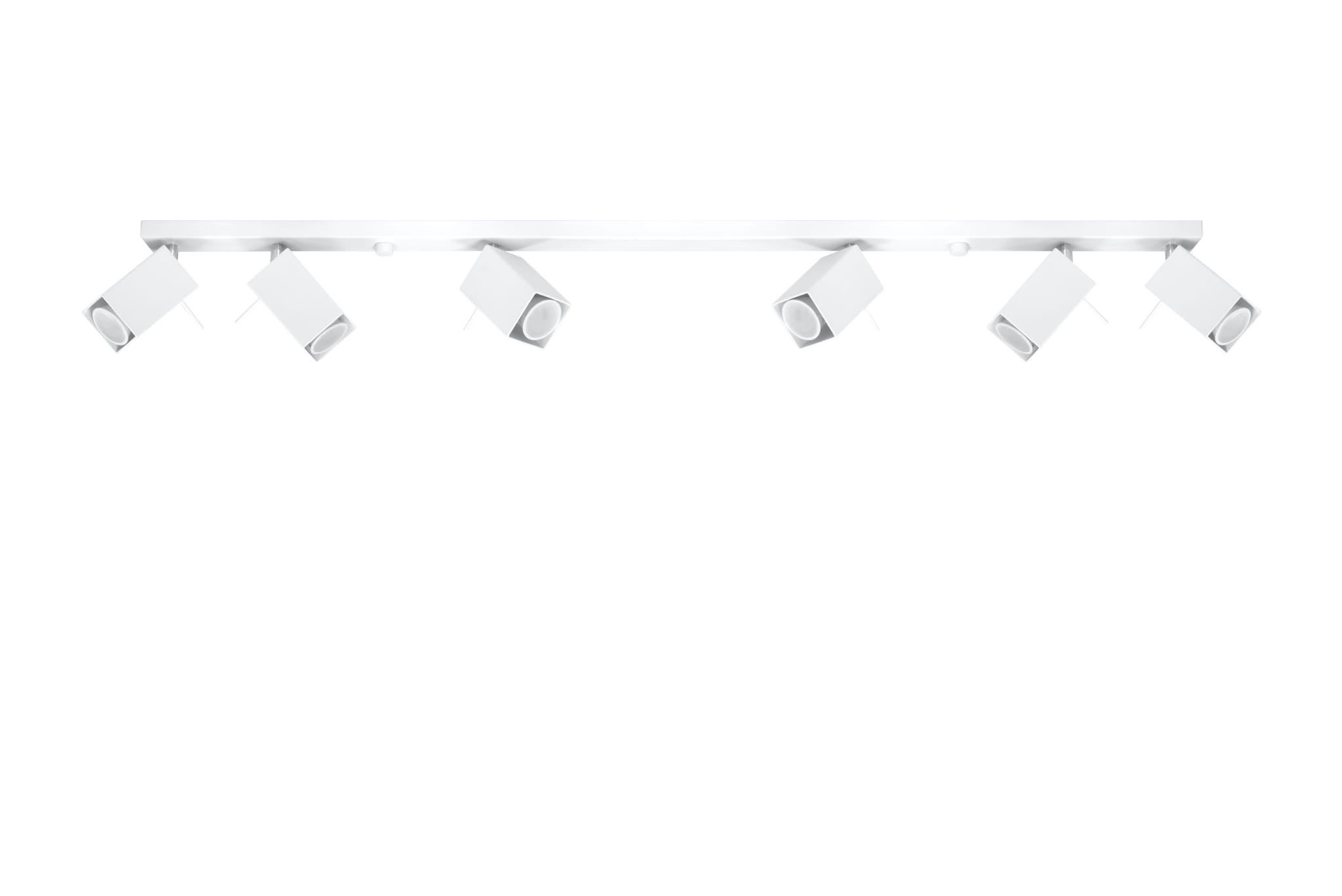 Reflektor sufitowy spot natynkowy Merida listwa biały chromowany 6xGU10x40W wym: 120 x 120 cm metal Sollux Lighting