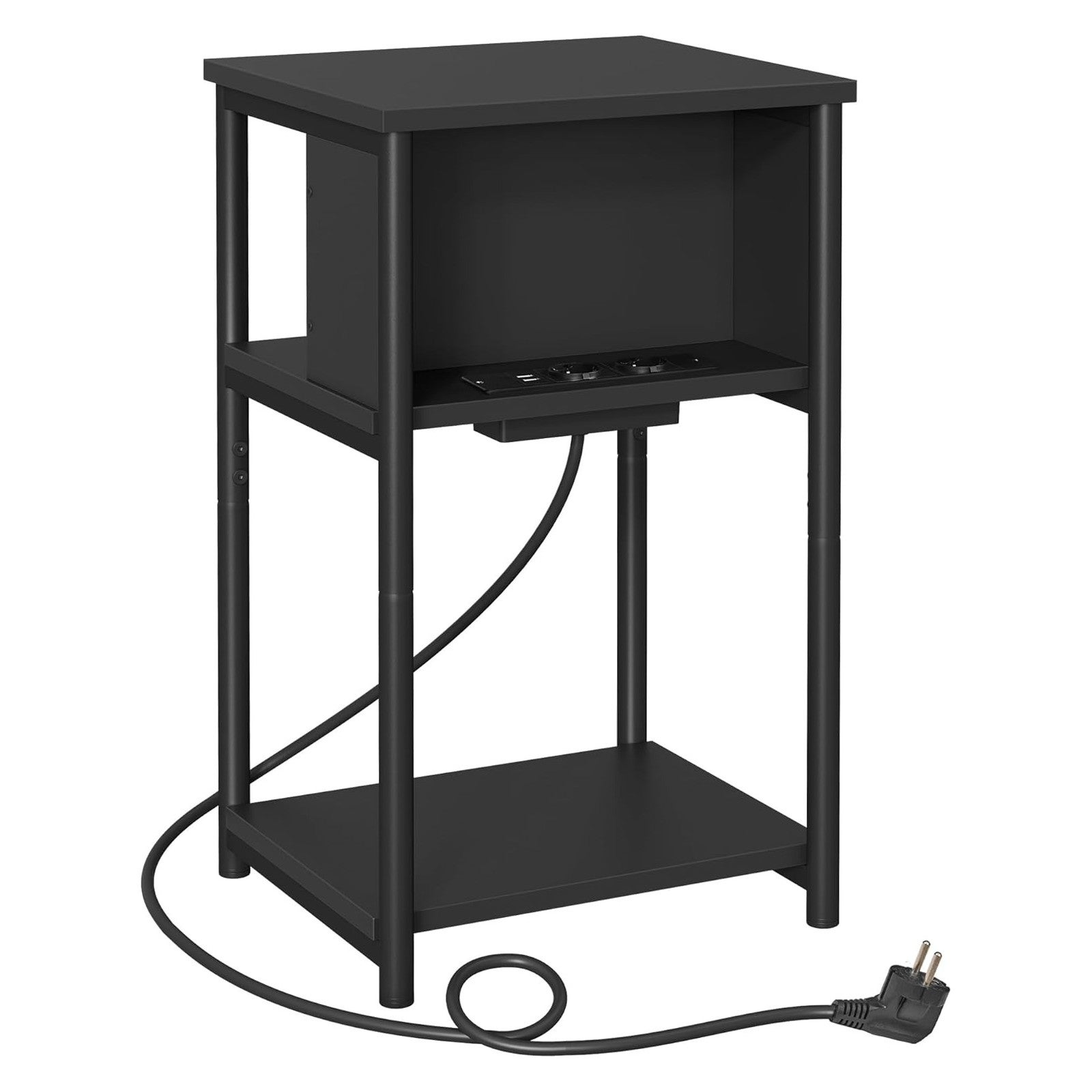 Vasagle Negro Mesa Auxiliar Con Enchufe 30 X 34 X 58 Cm - Imagen 3