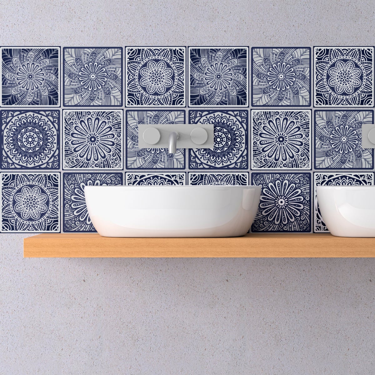 9 adesivi piastrelle etnico Metztli - Sticker adesivo - adesivi murali - 9stickers10x10cm - 3