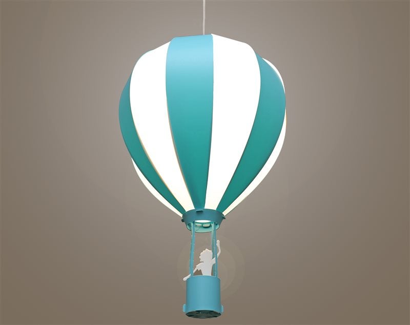 Lampe suspension enfant MONTGOLFIERE - R&M Coudert - turquoise - 9