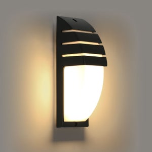 GOECO Applique Murale LED, 12W 3000K lumière blanche chaude, Étanche IP65, Angle de faisceau réglable pour Intérieur/Extérieur Garage Terrasse- Noir