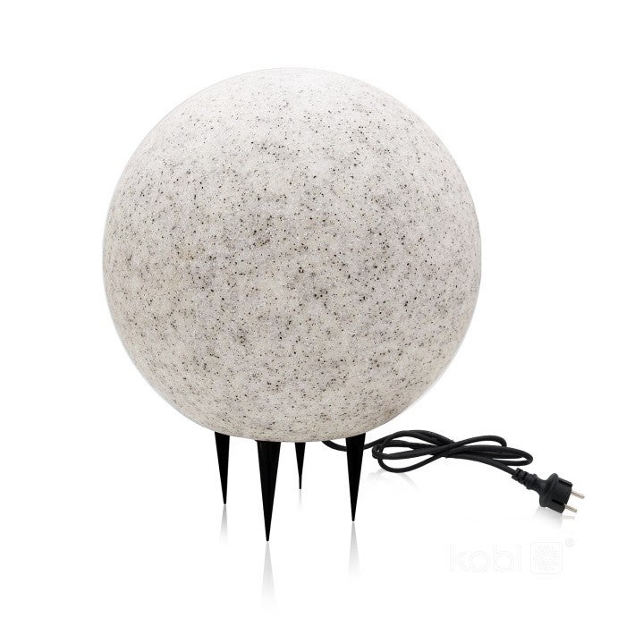 Kula ogrodowa świecąca Garden Ball szara 1xE27x40W wym: 25 x 28 x 28 cm tworzywo sztuczne Kobi