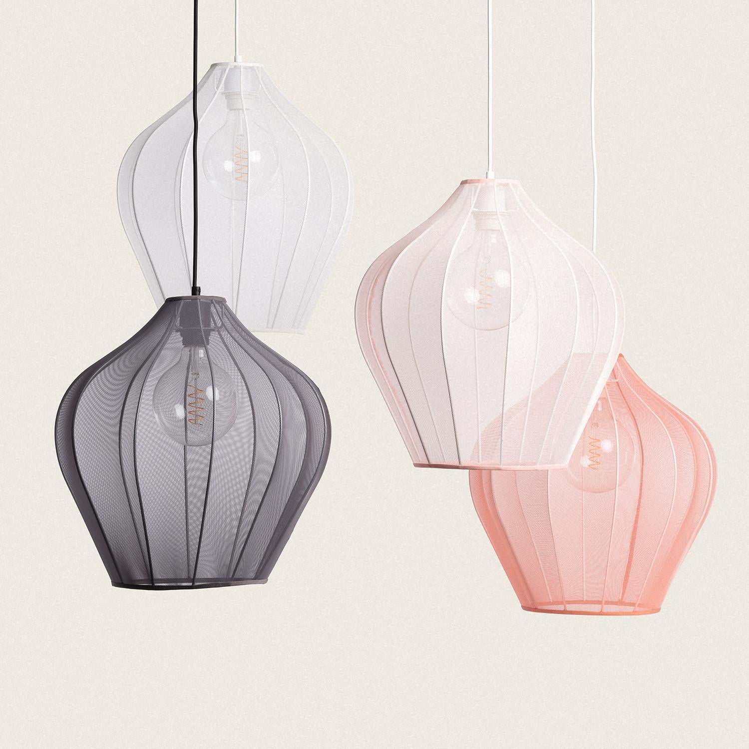 Lampada a sospensione in metallo Marrone e vetro Ambra a LED D75 cm