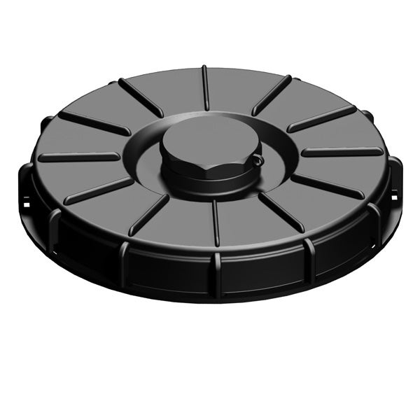 Coperchio Per IBC In Polietilene Nero – DN150 E DN225 Con Guarnizione, Installazione Facile