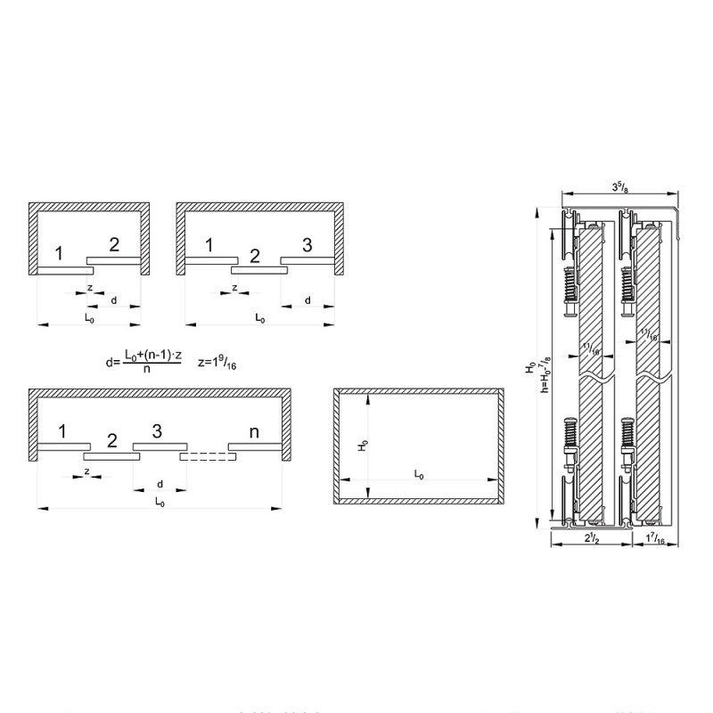 Kit pour 1 porte de placard supplémentaire SLID'UP 220 18 mm - blanc - 6