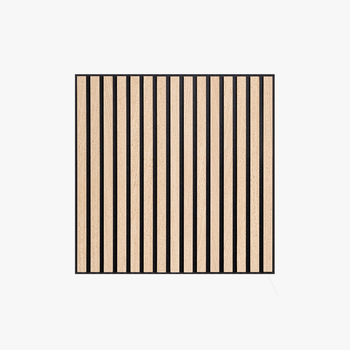 Panel palilleria alistonado Akupanel acústico,decorativo de 60x60cm,fieltro y listones MDF chapado madera natural Roble Clásico (FN, MDF negro) - 3
