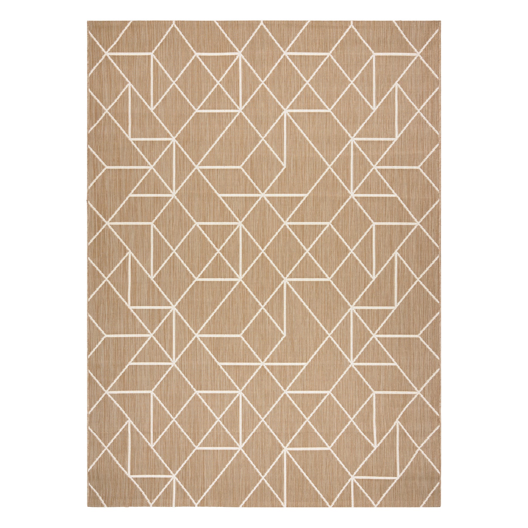 Dywan sizal FLAT 48959265 Geometryczny naturalny beż sznurkowy 80x150 cm - 2