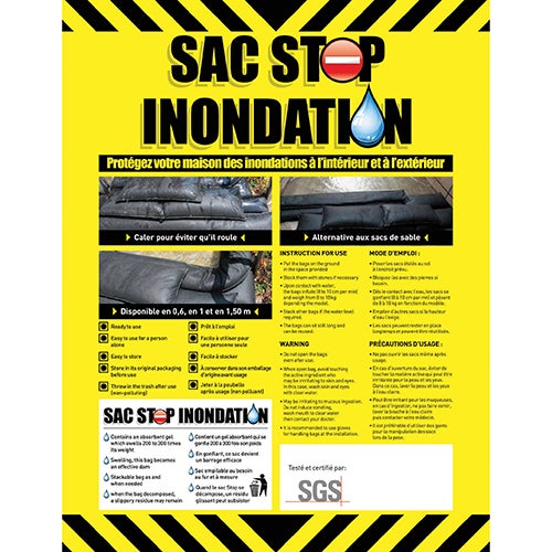 Sacs, boudins de protection contre les inondations ( Lot de 2 boudins De 105 X 15 Cm ) - 2