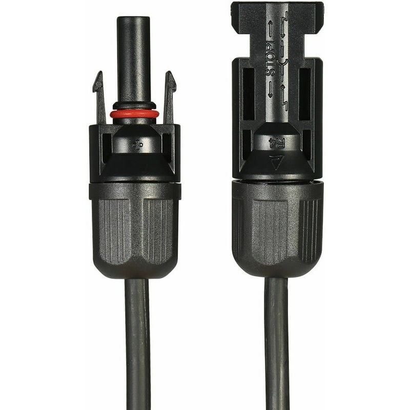 Câble d'extension pour panneau solaire avec connecteur MC4, paire rouge + noire, 14AWG 4m - 4