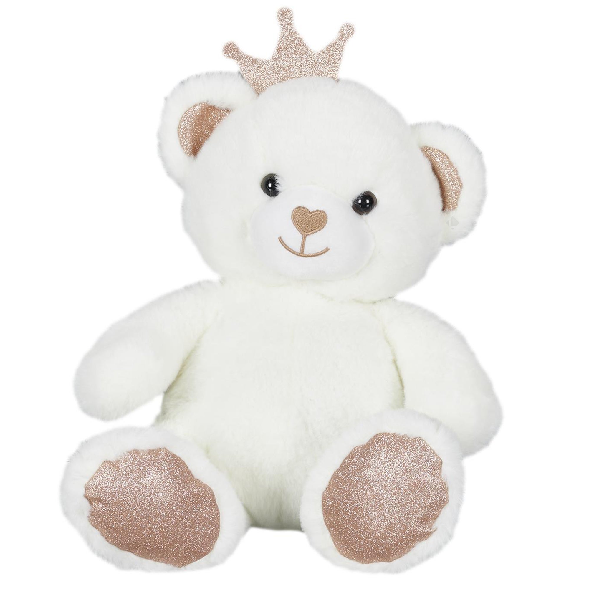 Peluche Ourson 25cm Paillet Collection ROYAL PETS Blanc Et Rose peluche-ourson-25cm-paillet-collection-royal-pets-blanc-et-rose