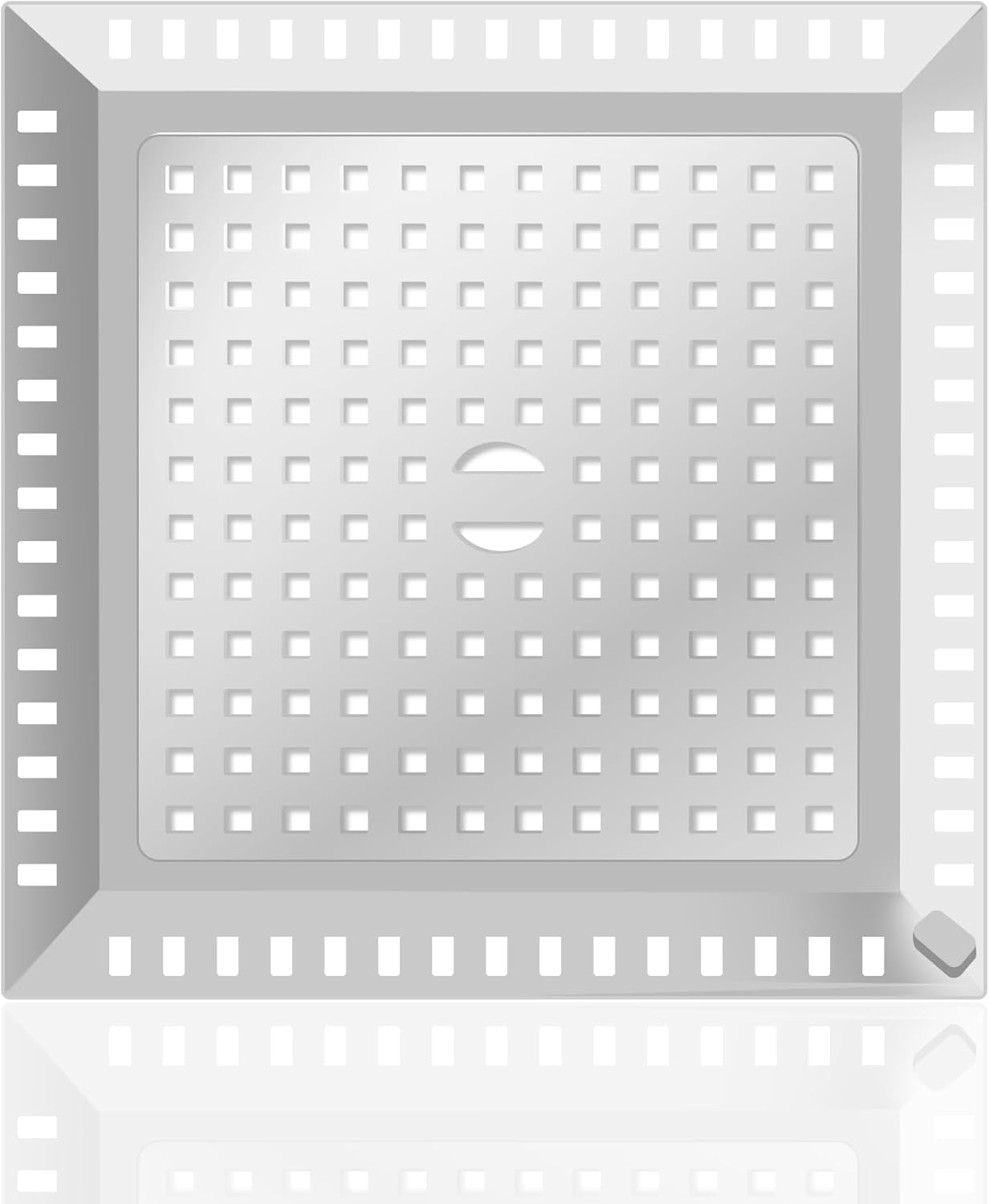 Filtr prysznicowy ze stali nierdzewnej 12,2 x 12,2 cm srebrny – Siatka antyzapychająca do łazienki, zlewu, kuchni