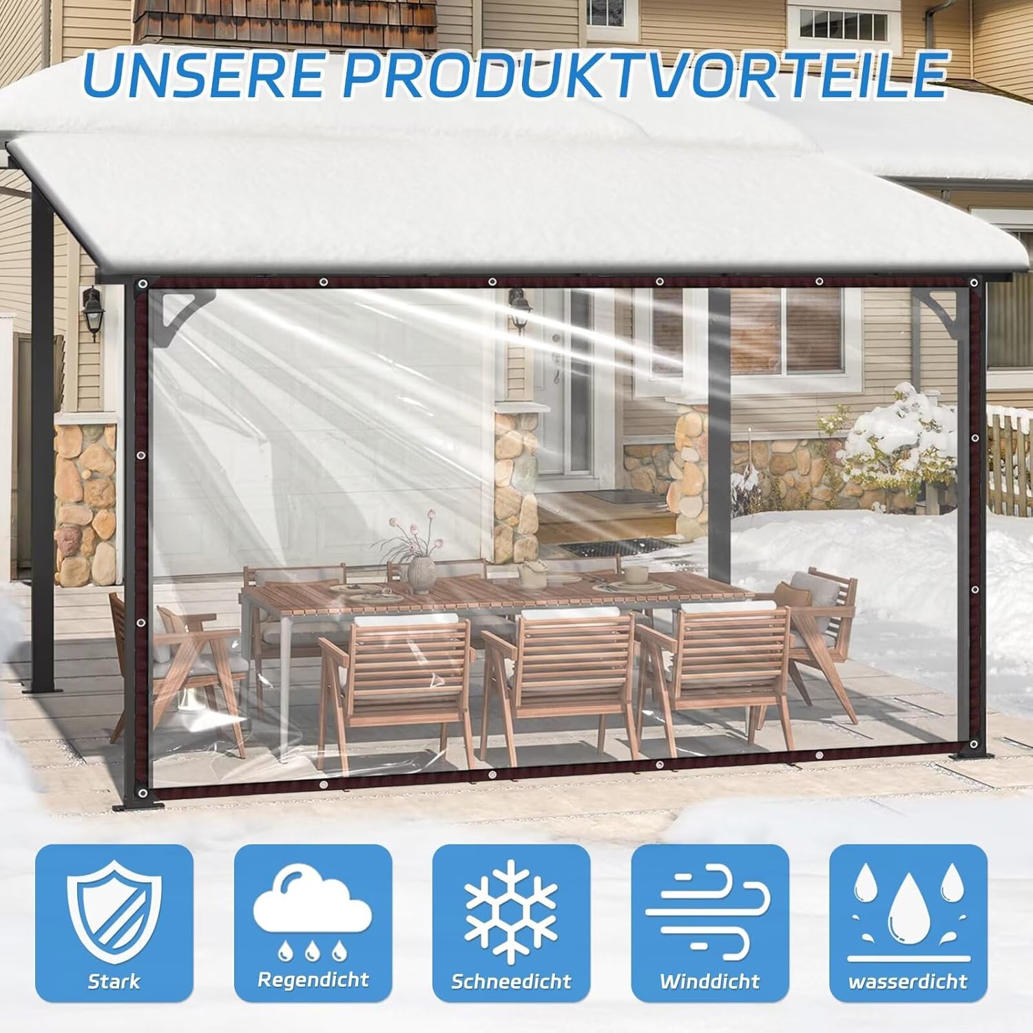 Bâche Transparente Imperméable 1x2m - Protection Plantes, Meubles Et Extérieur