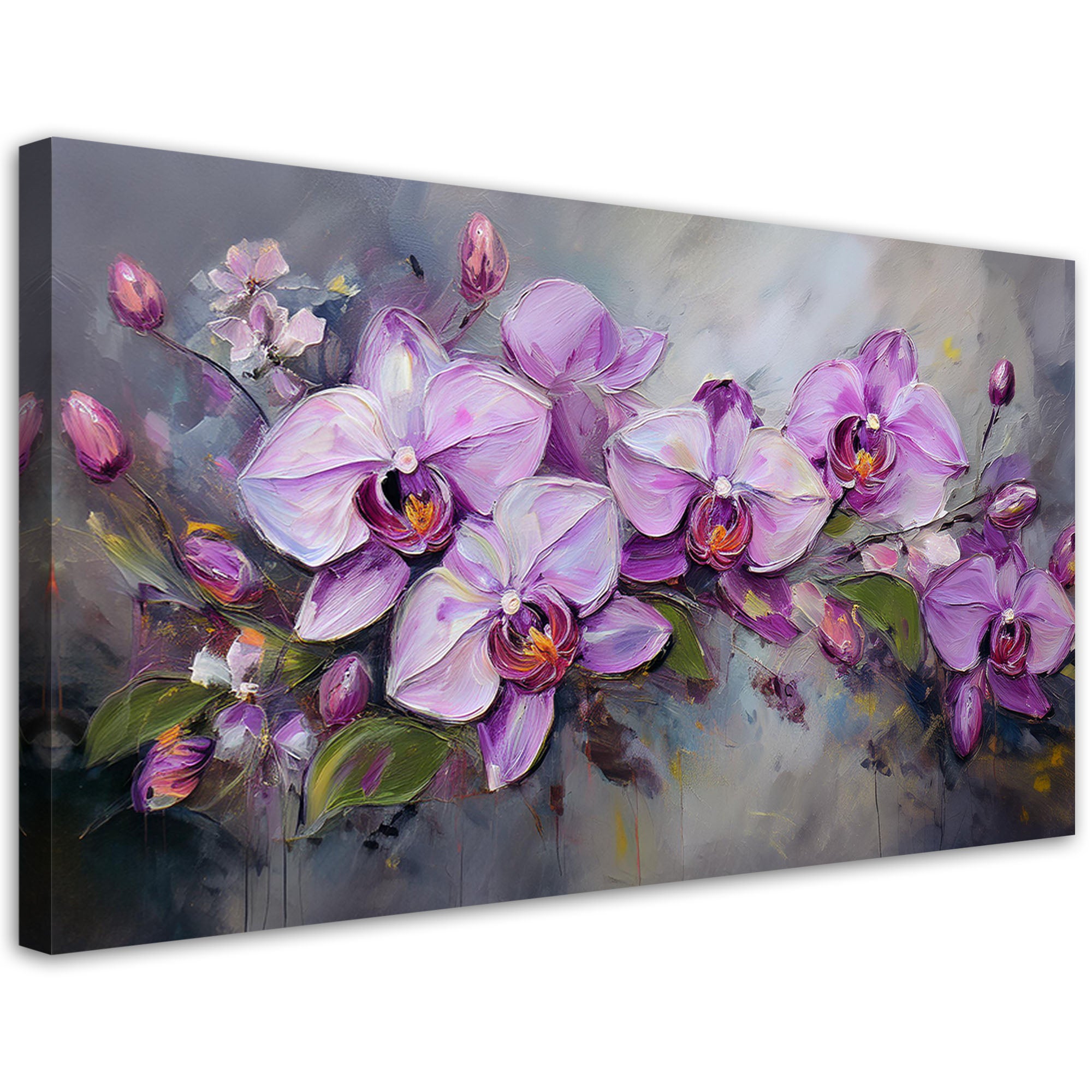 Obraz na płótnie, Orchidea Fioletowa Kompozycja Kwiatów 100x50