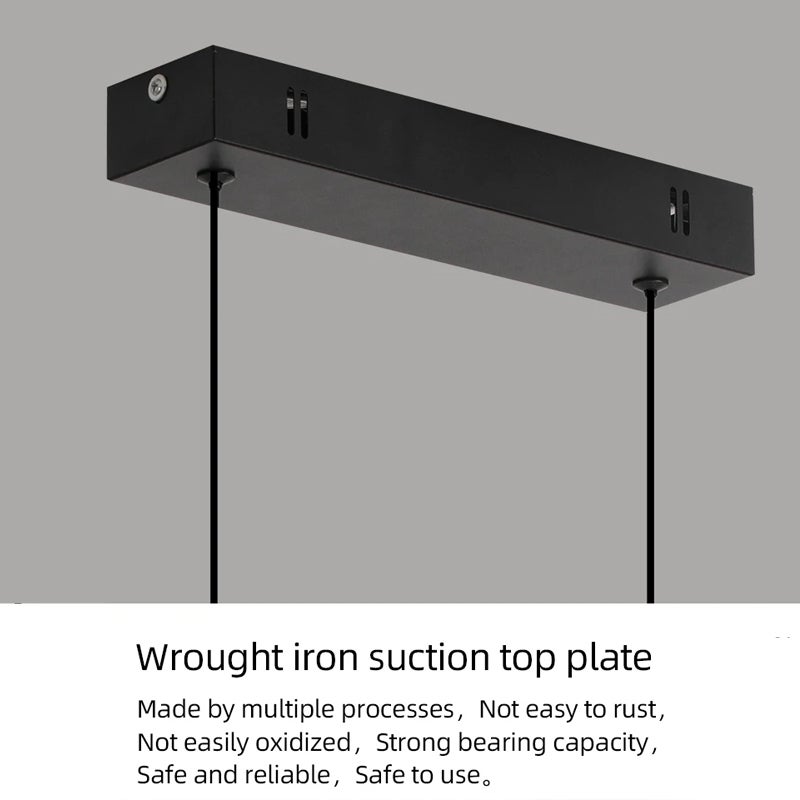 Suspension Moderne 100CM LED Salle à Manger Cuisine Salon | Éclairage Blanc Froid Déco Intérieure | Longue Lampe Plafonnier Élégante - 6