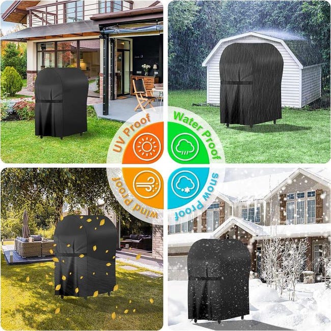 Housse Barbecue Gaz Rectangulaire 145x61x117 Cm – 210D Étanche, Anti-UV, Protection Premium Weber & Campingaz