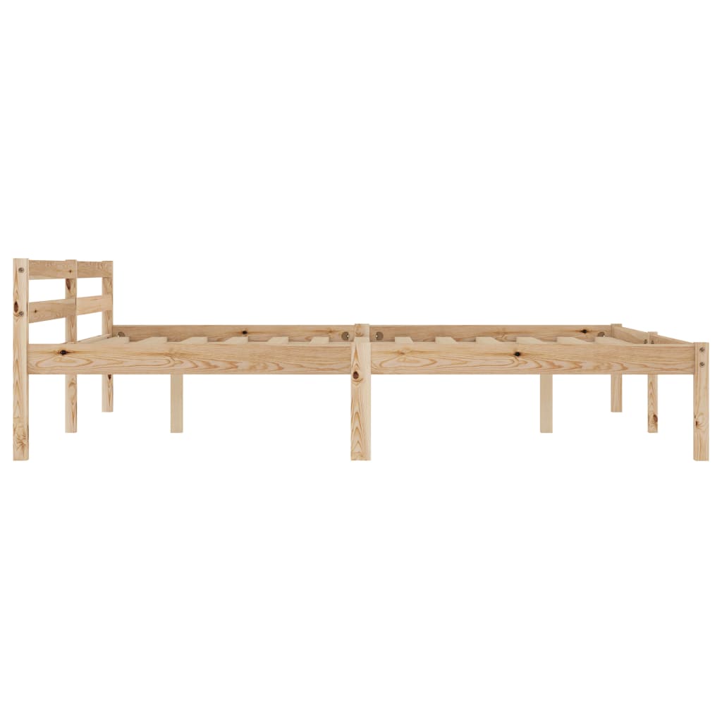 Cadre de lit sans matelas bois massif de pin 160 x 200 cm - 4