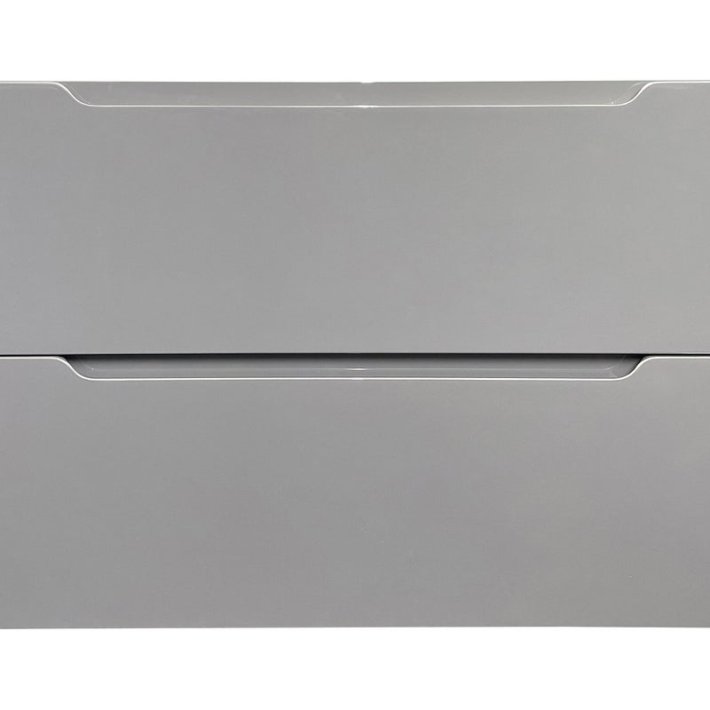 Szafka łazienkowa pod umywalkę wisząca - Szary - 80 cm - STEFANIE