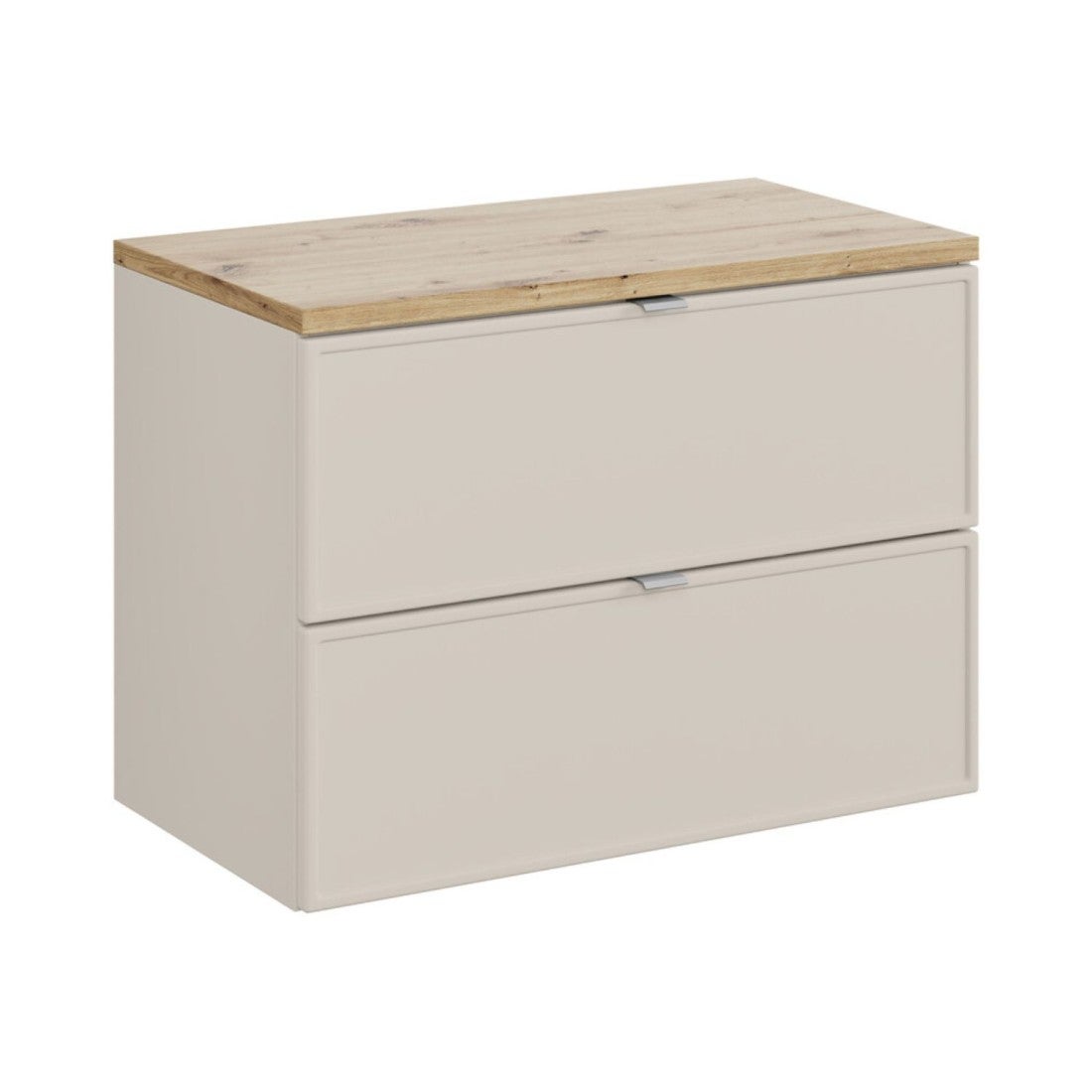Conjunto para baño brazza: mueble bajo lavabo con cajones 80cm + encimera para lavabo aspecto madera